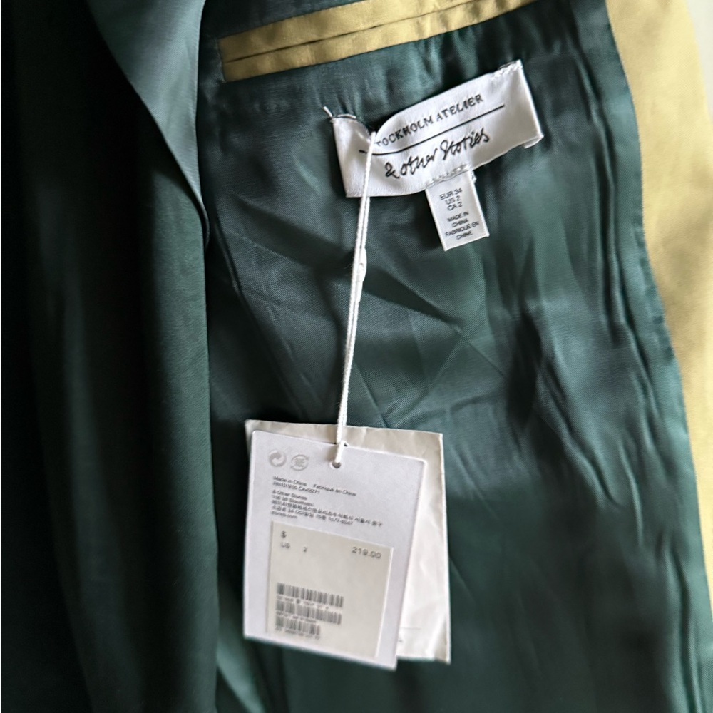 & OTHER STORIES Belted Trench Coat - Size 2 - Tan - NWT! *RARE* - Picture 3 of 6